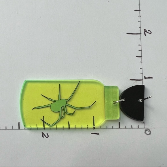 Neon Jar with Spooky Spider Emo Earrings - Goth Spider Earrings - Picture 14 of 15